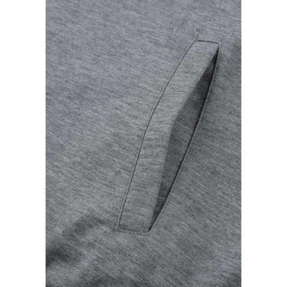 Gray Double Hooded Sweatshirt with Camo Elbow Patch and Inner Hooded 2XL - Picture 9 of 11